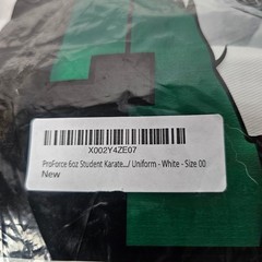 ProForce 6 OZ Karate Uniform Kids 00 White Student Gi Lightweight With Belt NWT