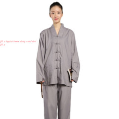 New Unisex Suits Buddhist Monk Religion Clothing Sets Lay Shirt+Pant Uniforms