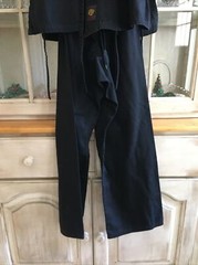 Vintage Martial Arts Uniform KYUKI-DO Black Jacket Pants w/Patches Youth 1/150