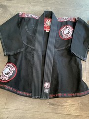 RALPH GRACIE JIU-JITSU Black Top JACKET Pants Youth Set Size M1