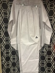 Adidas Uniform Taekwondo Unisex,Marital Arts .Set..Sz,XXl 180 Cm Color, W/B.