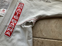 (RIPPED) Gracie Barra Jiu Jitsu Gi top only White A1