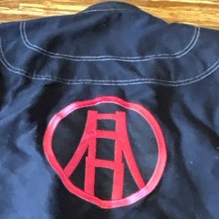 Bay Jiu-Jitsu Gi Jacket Black A0 Embroidered Logo Adult Unisex
