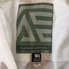 Albino & Preto Kids Gi Jacket M3 Boys White Classic Uniform BJJ Kimono Top