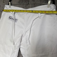 Adult Mens A1 White Jiu Jitsu GI, Top & Bottom #2 Nono’s Academy With White Belt