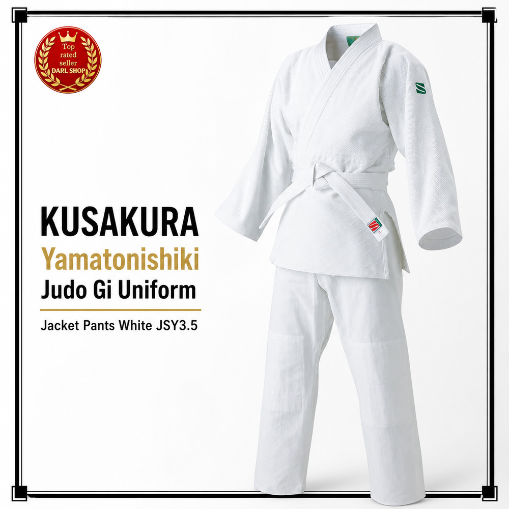KUSAKURA Yamatonishiki Judo Gi Uniform Jacket Pants White JSY3.5