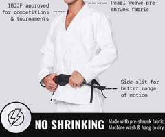 Martial Sports Brazilian Jiu Jitsu Gi – White – *FREE BELT!* – *FREE SHIPPING!!*