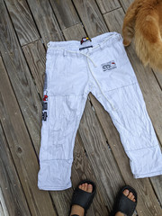Rare MOYA BRAND X HELLO KITTY Collab gi pants ONLY White A1H BJJ MMA jiu jitsu