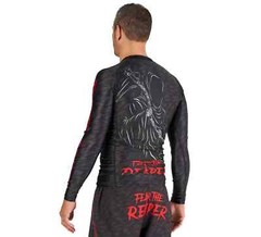 Fuji Fear the Reaper MMA BJJ Jiu Jitsu Long Sleeve LS Rashguard – Black/Red