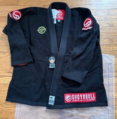 NEW SHOYOROLL AK15359 THE COMPETITOR BLACK KIMONO GI JIU JITSU BJJ #17 RARE 2W