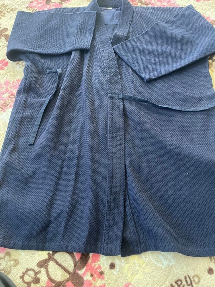 Japanese Kendo Gi Jacket Uniform Navy Blue Cotton 100 Martial Arts