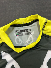 BAD BOY RANKED RASHGUARD YELLOW Jiu Jitsu BJJ MMA Kids Youth Teen Brazil READ