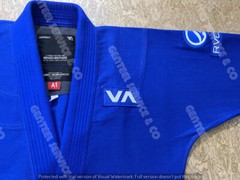 RVC A Branded Brazilian Jiu Jitsu Blue Gi, BJJ Kimono A0 Size pearl weave fabric