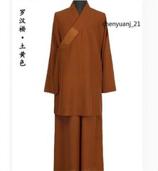 Buddhist Shaolin Monk Robe Full Set Linen Kung Fu Suit Meditation Uniforms Cloth