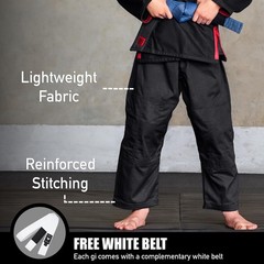 Elite Sports IBJJF Ultra Light BJJ Brazilian Jiu Jitsu Gi for Kids with Presh…