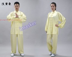 Unisex Korean Silk Tai Chi Suit Kung Fu Uniform Martial Arts Performance Clothes