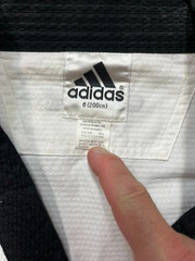 adidas adi fighter elite taekwondo white dobok uniform jacket korea size 6/200cm