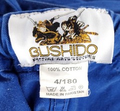 Bushido Martial Arts Supply Jiu Jitsu Kimono Gi Blue Heavyweight 4/180