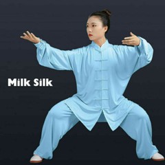 Chinese Tai Chi Kung Fu Uniform Wushu Taiji Suit Martial Milk Silk Uniform Arts