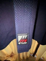 Japanese Kendo Gi Jacket Hakama Pants Uniform Top Bottom Set Navy Blue