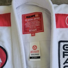 Gracie Barra Equipe GB Edition BJJ Gi Kimono Top Jacket White Adult A3 Jiu Jitsu