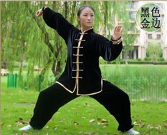 Women Men Martial Arts Uniform Yoga Tai Chi Sets Tang Kung Fu Suit Outfit Thick