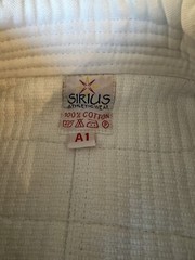 Sirius Athletic Wear Gi and pants Matching A1 jiujitsu jiu jitsu. White No Belt