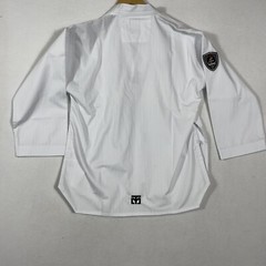 Mooto Jacket Shirt Taekwondo Competition WTF White Sz 150(1).