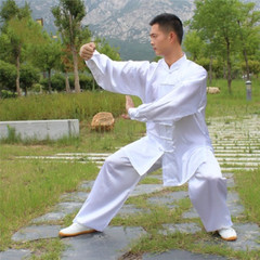 Kung Fu or Tai Chi Uniform Red w/ Black Knot Cord buttons