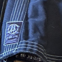 Bay Jiu-Jitsu Gi Jacket Black A0 Embroidered Logo Adult Unisex