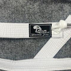 Hawk Sports Karate Gi Uniform Set Kids 2 White Cotton Belted Waist Straight Leg