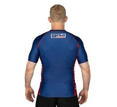 Fuji XTR Extreme MMA BJJ Jiu Jitsu ShortSleeve Short Sleeve Rashguard Navy Blue