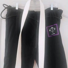 Kingz Basic Female Jiu Jitsu Gi F3 Black & Purple w/Belt Pants Top – Gently Used