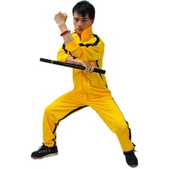Yellow Tracksuit Cosplay Costume Game Of Death Kung Fu Suit Martial Arts Uniform