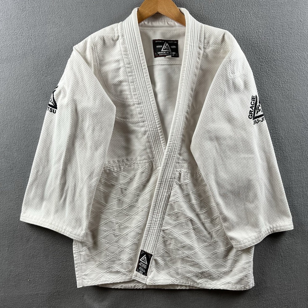 Jiu Jitsu Gracie University GI Kimono White Robe 4/170 Martial Arts MMA Cotton