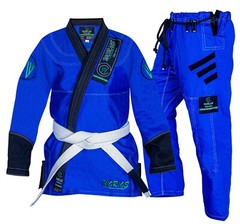Worios Kids Competition Limited Edition JiuJitsu Gi Blue/Black (Elastic Waist)