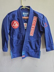 GRACIE BARRA Jiu Jitsu Equipe GB Ripstop Kimono Jacket BLUE Kids Unisex Size Y4