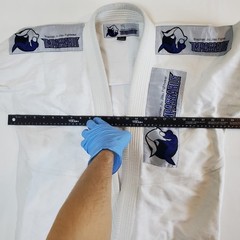 Impassable Brazillian Jiu Jitsu Fightwear White Blue A2 Pants Gi Set BJJ MMA