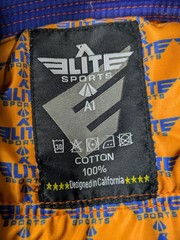 Elite Sports BJJ Gi Jacket Mens Small A1 Blue Kimono Brazilian Jiu Jitsu MMA