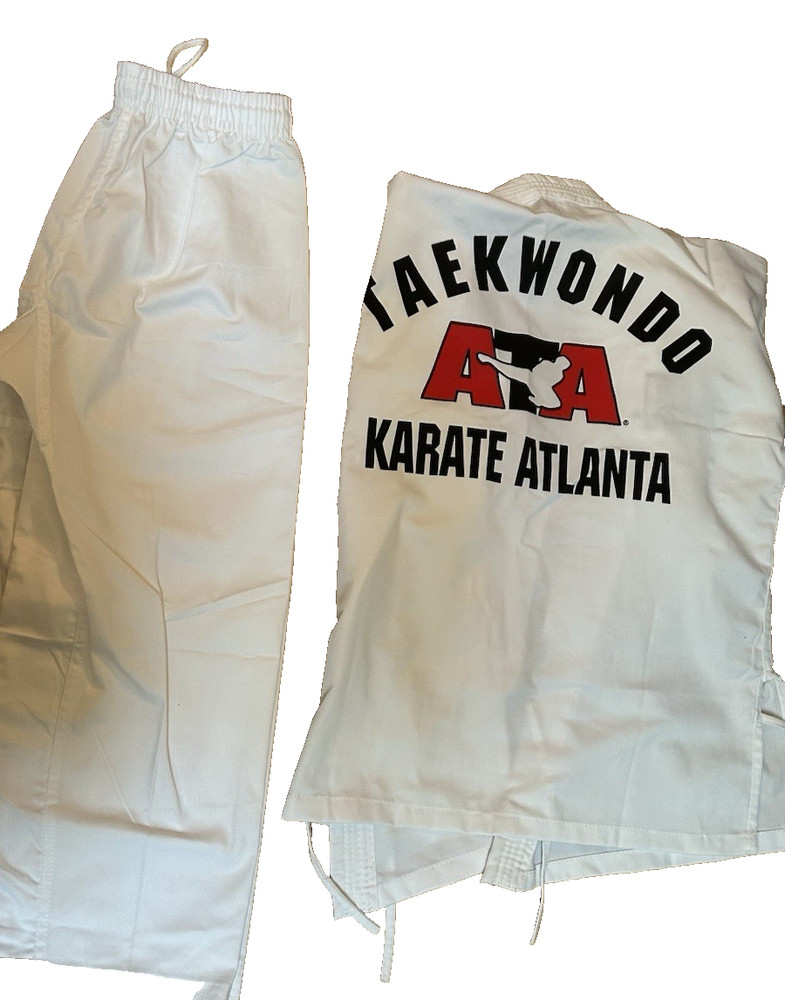 NEW ATA World Martial Arts Uniform JACKET/PANTS NO BELT SZ 4 ATLANTA TAEKWONDO