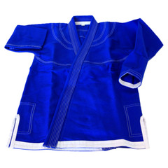 Martial Sports Premium Brazilian Jiu Jitsu Gi – Blue/White, Free Belt, Free Ship