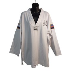 Taegeuk MUSA Martial Arts USA Taekwondo Unisex White Shirt Size 5/190
