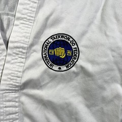 Mighty Fist Taekwondo Federation Uniform Unisex 150 White Jiu-Jitsu Martial Arts