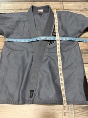 Elite MMA Jiu Jitsu Gi Size C1 Gray Blue Heavyweight (Top Only)