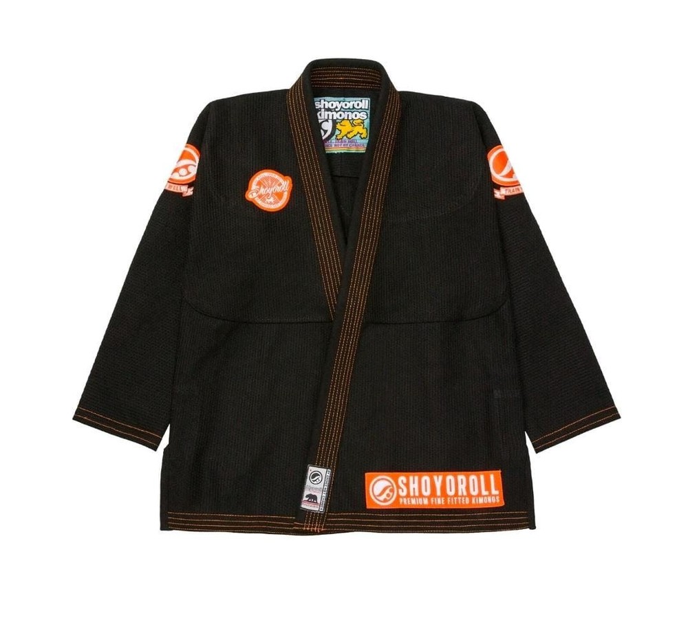 Black BJJ Gi Shoyoroll Ember Competitor JIU-JITSU UNIFROM With Bag 450 GSM