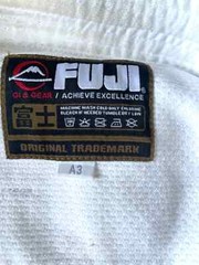 Fuji Brazilian Jiu Jitsu White Kimono size A3 full uniform T-shirt Practice Book