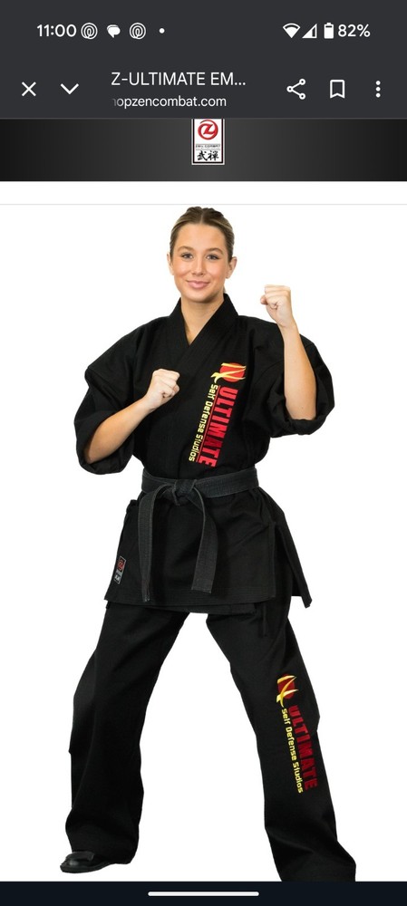 Z Ultimate Heavy Weight GI Martial Arts Uniform W/ Embroidered Emblem & Patches