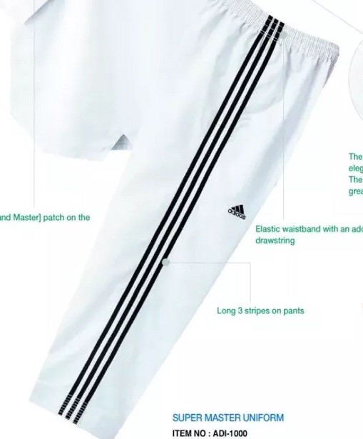 BRAND NEW Adidas Super Master Taekwondo Uniform Size 6 PANTS ONLY