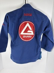 Gracie Barra Brazilian Youth SIZE Y3 Jiu Jitsu Storm Gi Top Only BLUE