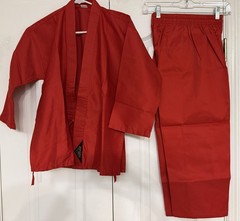 NEW Tiger Claw Uniform Martial Arts Suit 2 Piece Red Outfit Size 0